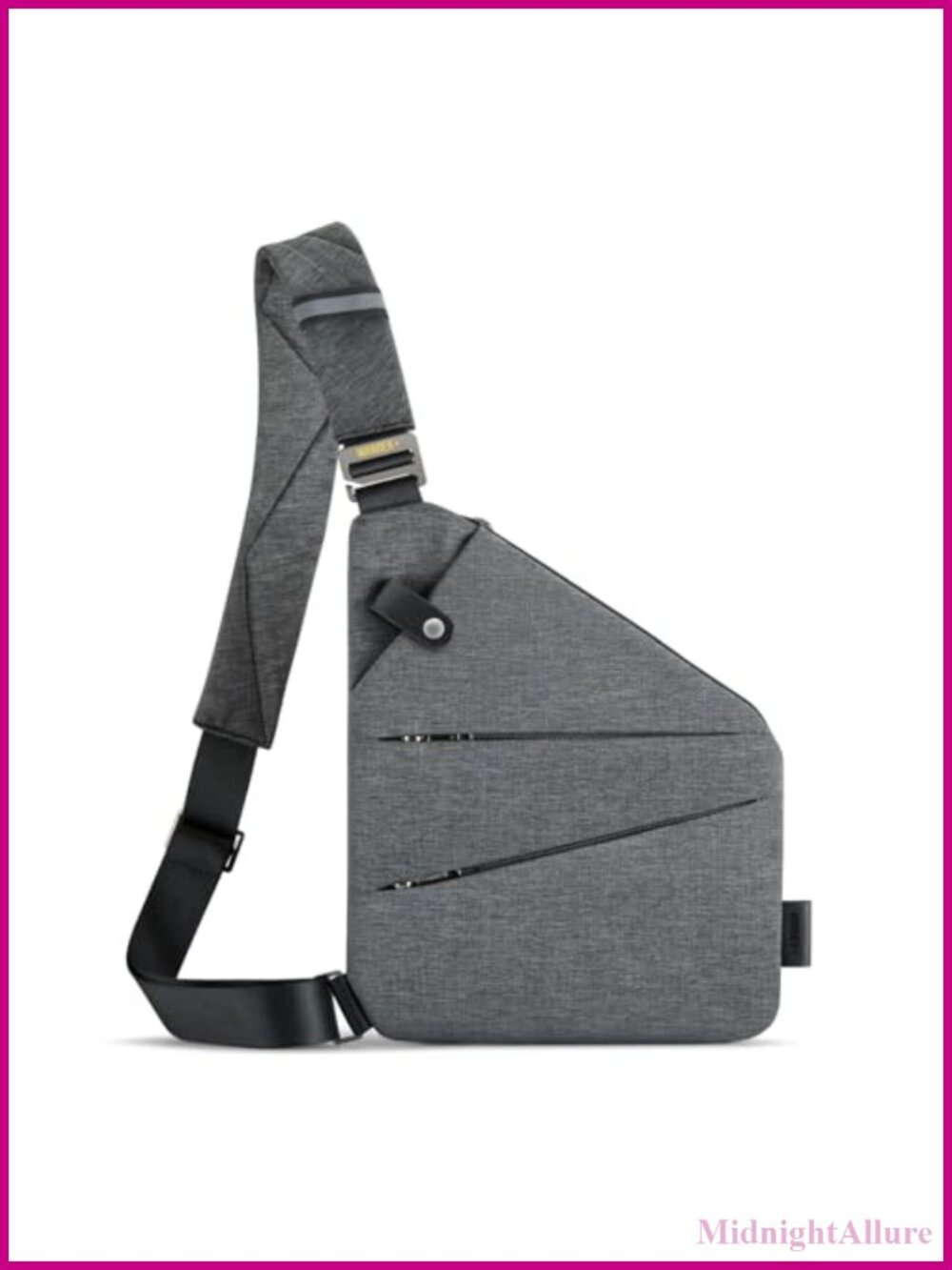 Anti Theft Crossbody Travel Bag Multi-Pocket Slim Sling Left-Handed